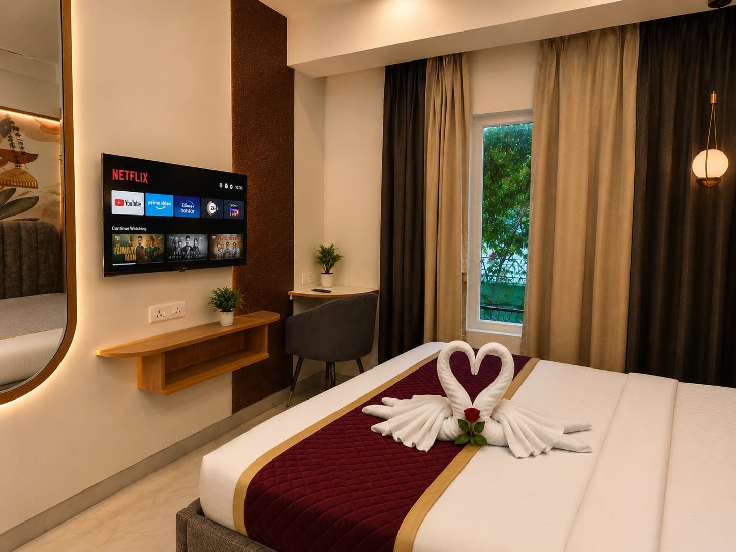 Guest room at Rajyashree Retreat